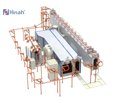 Automated powder coating line