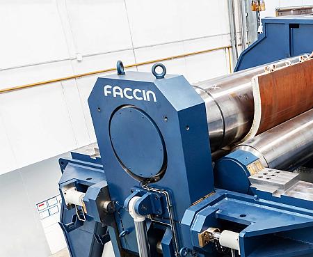 Faccin 4-Roll Plate Roll with Linear Guides Design