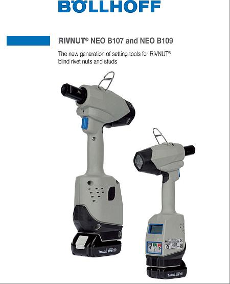 Neo B109 Battery Rivnut installation tool with process control