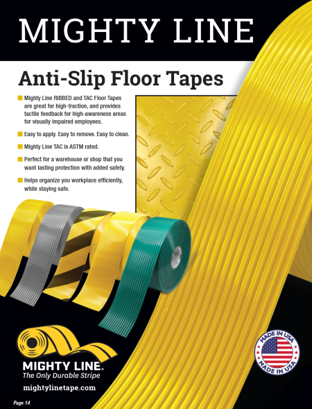 New! Mighty Line Extra Thick Ribbed Floor Tapes - Mini Rumble Strips